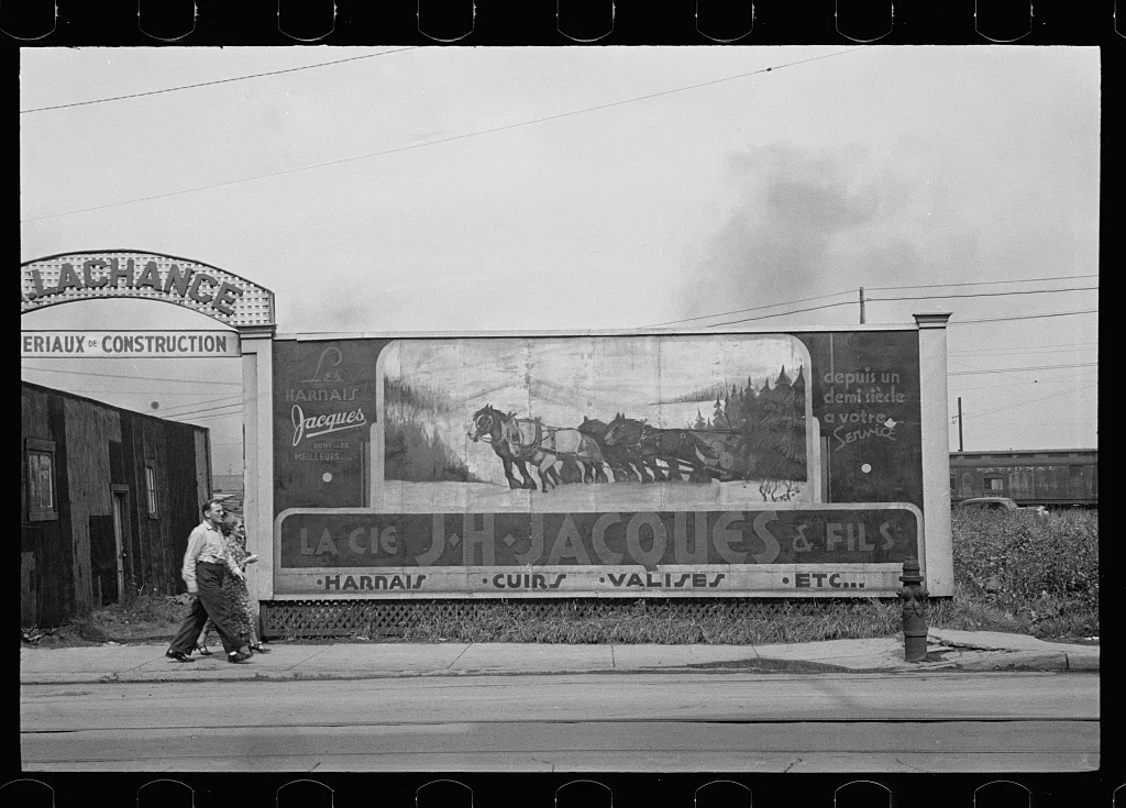 Sign, Québec, Canada, Quebec (Province), 1937