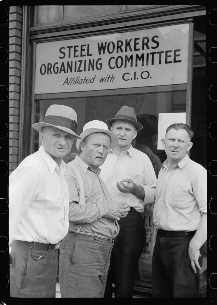Steelworkers, Aliquippa, Pennsylvania, 1938