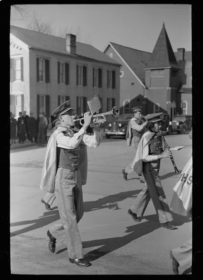 [Untitled photo, possibly related to: Religious parade, Romney, West…, West Virginia, 1939
