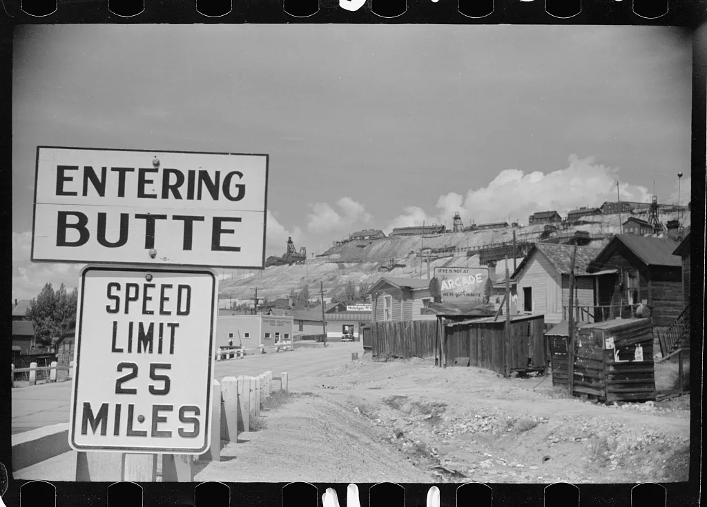 Entering Butte, Montana, 1939