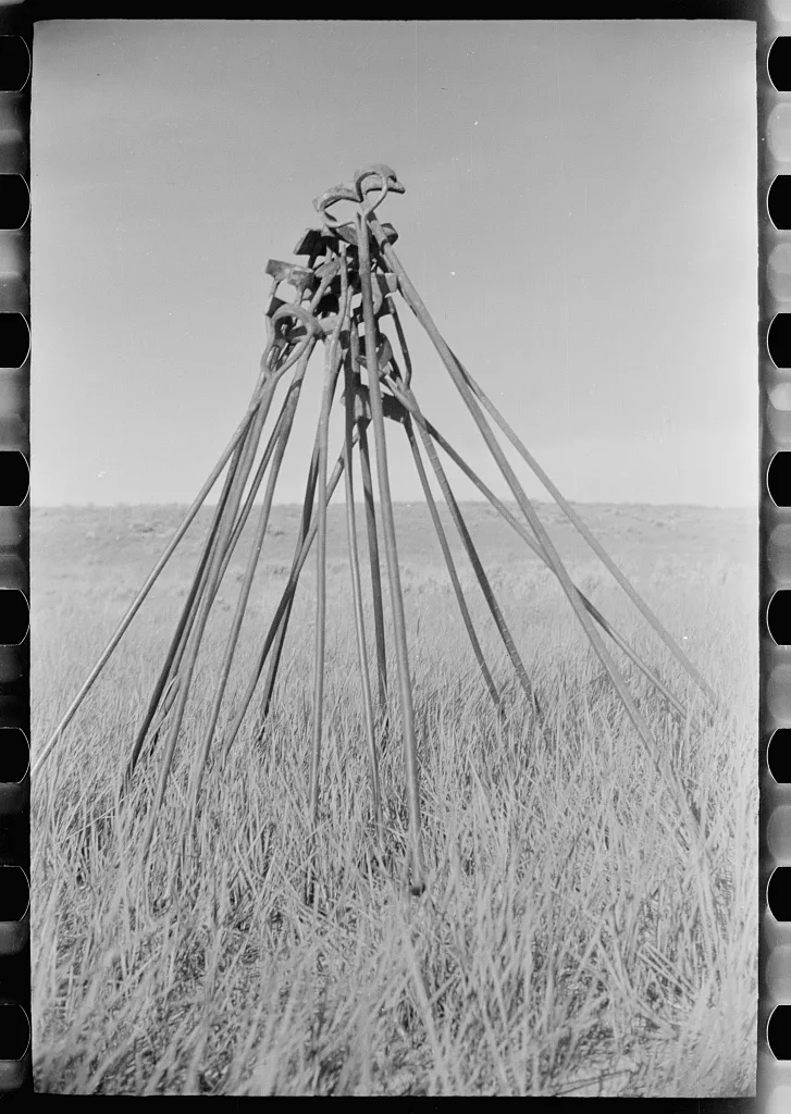 Branding irons, Quarter Circle U roundup, Montana, 1939