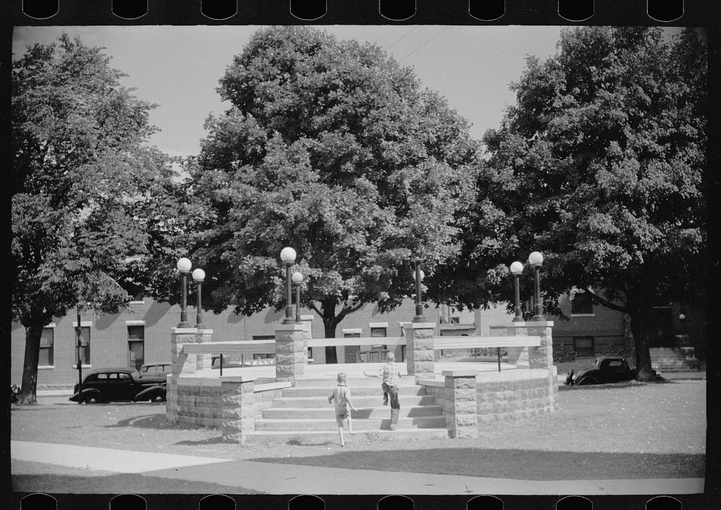 Bandstand, Grundy Center, Iowa, 1939