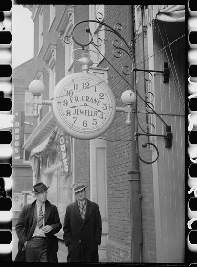 Photograph from Virginia: Men on main street, Winchester, Virginia