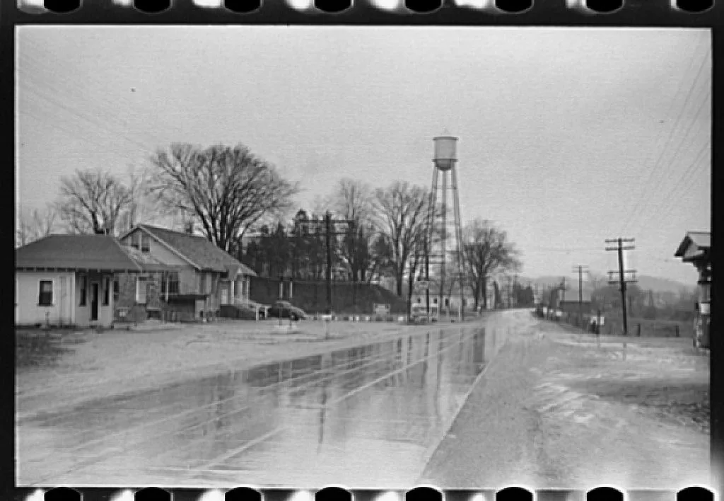 State line, Ohio--Indiana, 1940