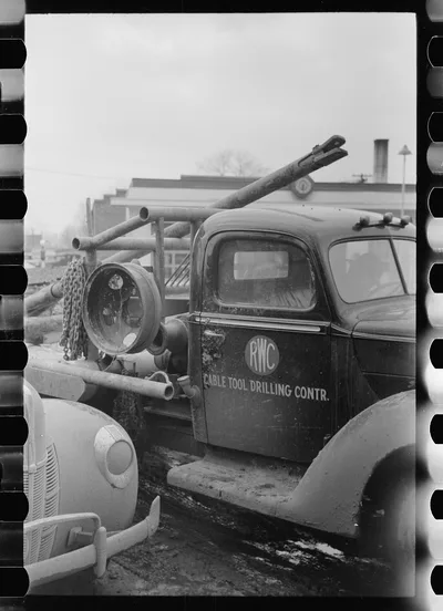 Truck belonging to oil well driller, Salem, Illinois, 1940