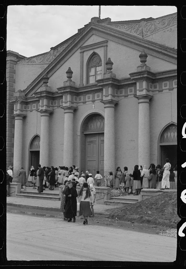 Sunday morning, church in Matamoros, Mexico, 1942