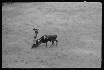 Cape work at bullring, Matamoros, Mexico, 1942