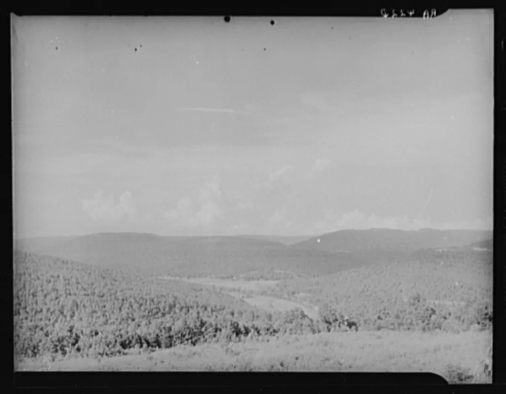 View of Ozark Mountains, Arkansas, 1935