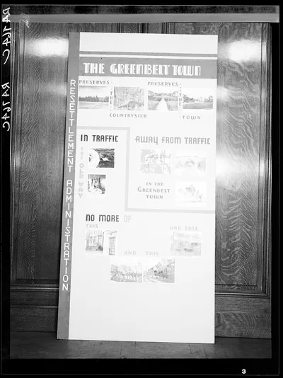 Poster by Record Section, Suburban Resettlement, 1935