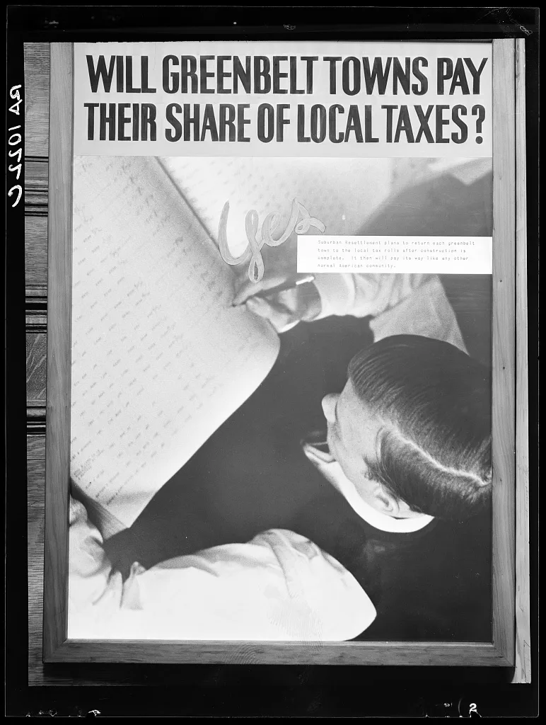 Poster by Record Section, Suburban Resettlement Administration, 1935