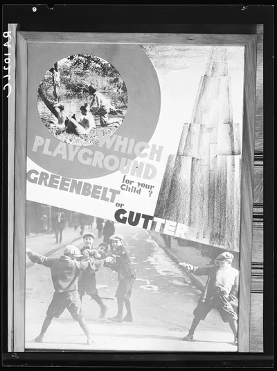 Poster by Record Section, Suburban Resettlement Administration, 1935