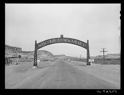 State line. Arizona - New Mexico, 1940
