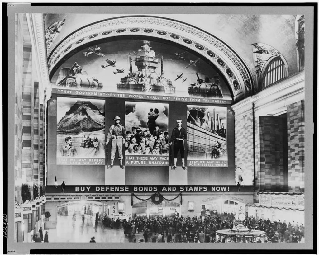 New York, New York. Photo mural to promote the sales of defense…, New York (State), 1942