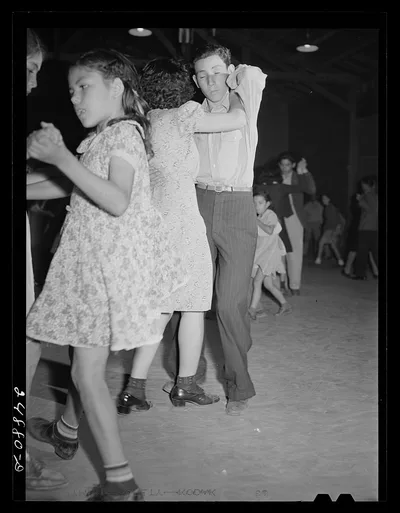 [Untitled photo, possibly related to: Saturday night dance. Community…, Texas, 1942