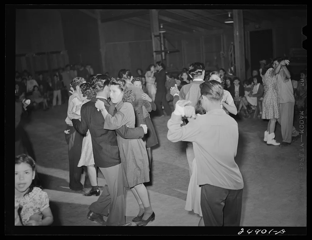 [Untitled photo, possibly related to: Saturday night dance. Community…, Texas, 1942