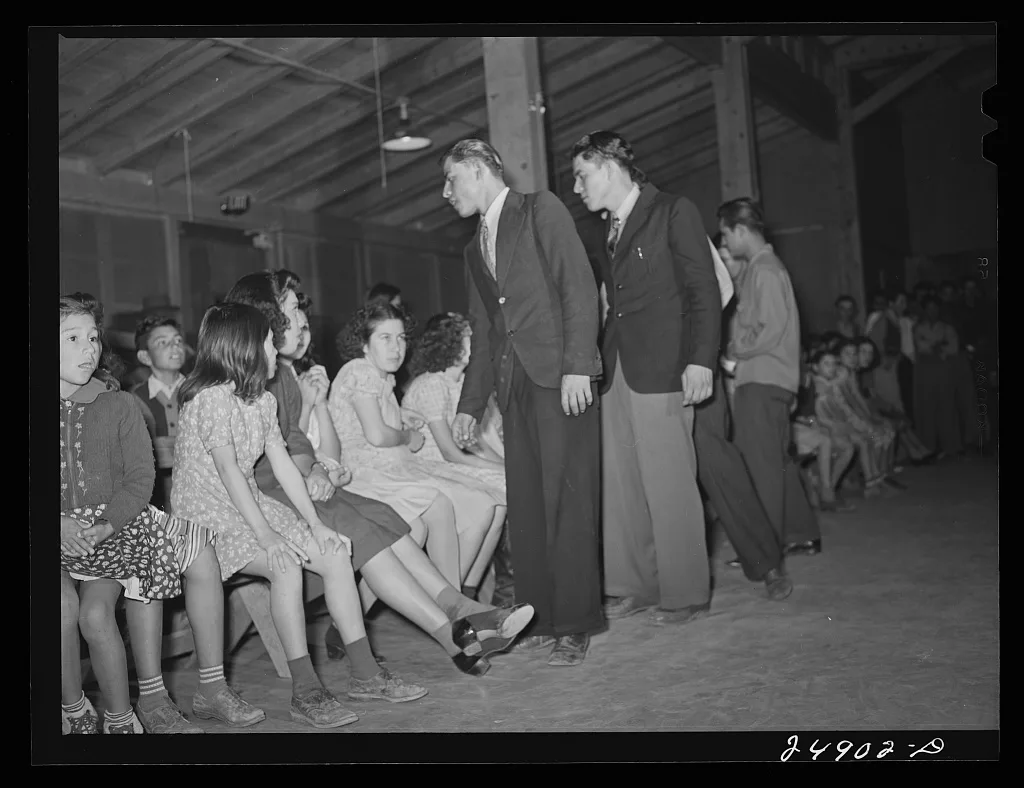 [Untitled photo, possibly related to: Saturday night dance. Community…, Texas, 1942