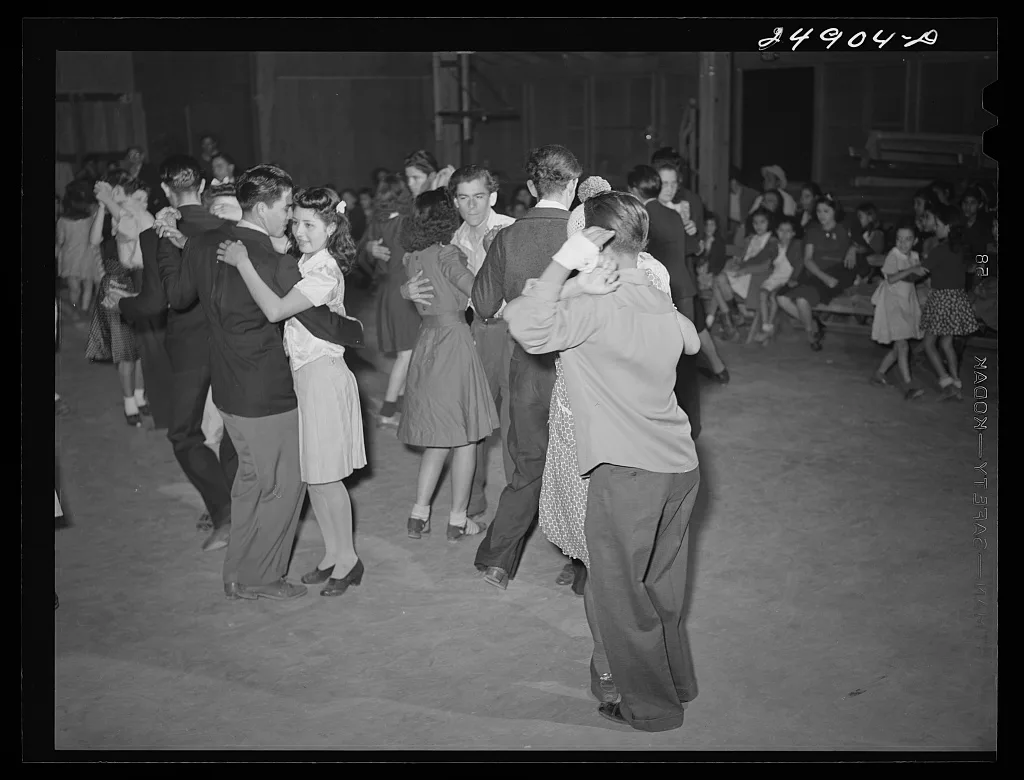 [Untitled photo, possibly related to: Saturday night dance. Community…, Texas, 1942