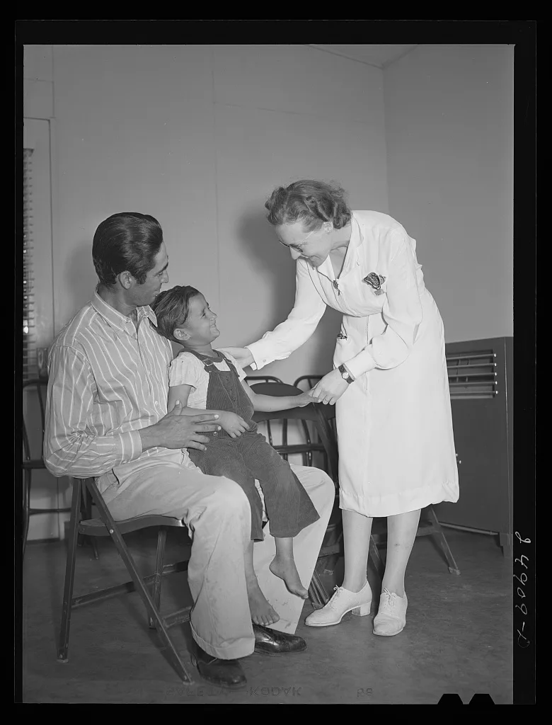 [Untitled photo, possibly related to: Nurse Doris Dill with young…, Texas, 1942