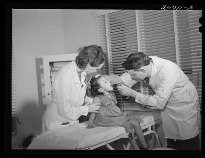 [Untitled photo, possibly related to: Nurse Doris Dill with young…, Texas, 1942