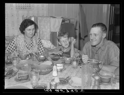 McNallys at dinner. Kirby, Vermont, 1937