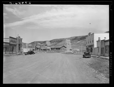 Photograph from Montana: Main street. Highwood, Montana