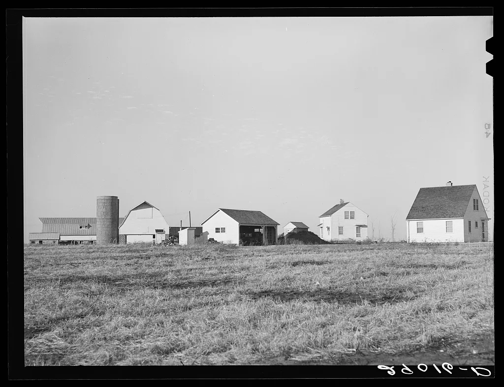 Several of the homes at the Bois d'Arc Cooperative farm are located…, Missouri, 1939