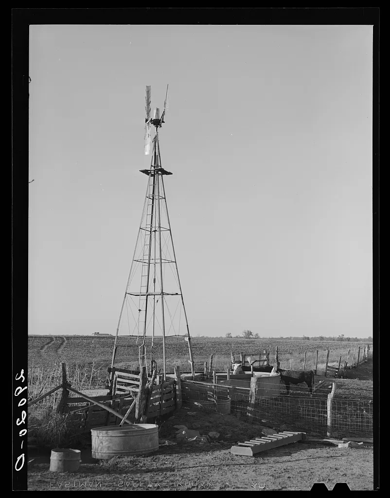 [Untitled photo, possibly related to: Watering tank for feeder…, Missouri, 1939