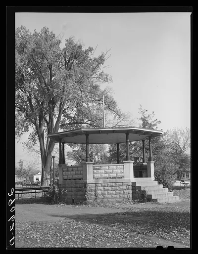 Bandstand. Marengo, Iowa, 1939