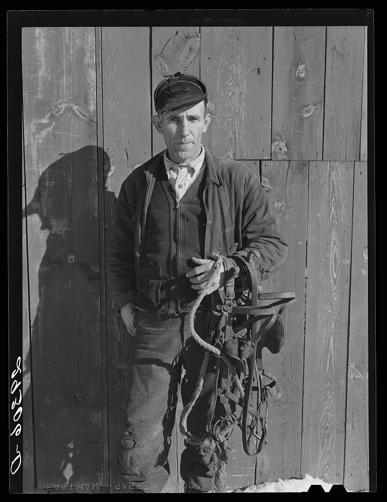 Ira Ison, rehabilitation client, bought two horses with his loan from…, Ohio, 1940