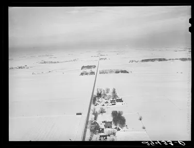Air view, farmland. Grundy County, Iowa, 1940