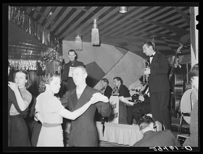 [Untitled photo, possibly related to: Dance hall, Saturday night.…, Iowa, 1940