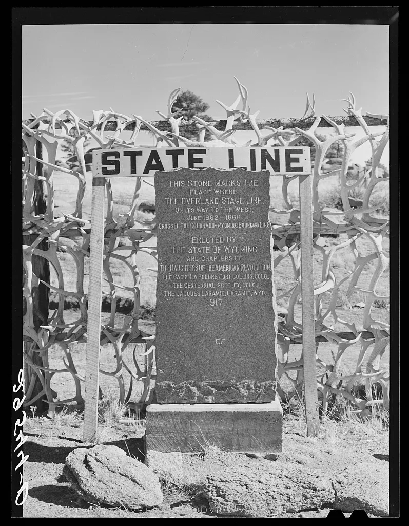 Colorado--Wyoming state line, 1940