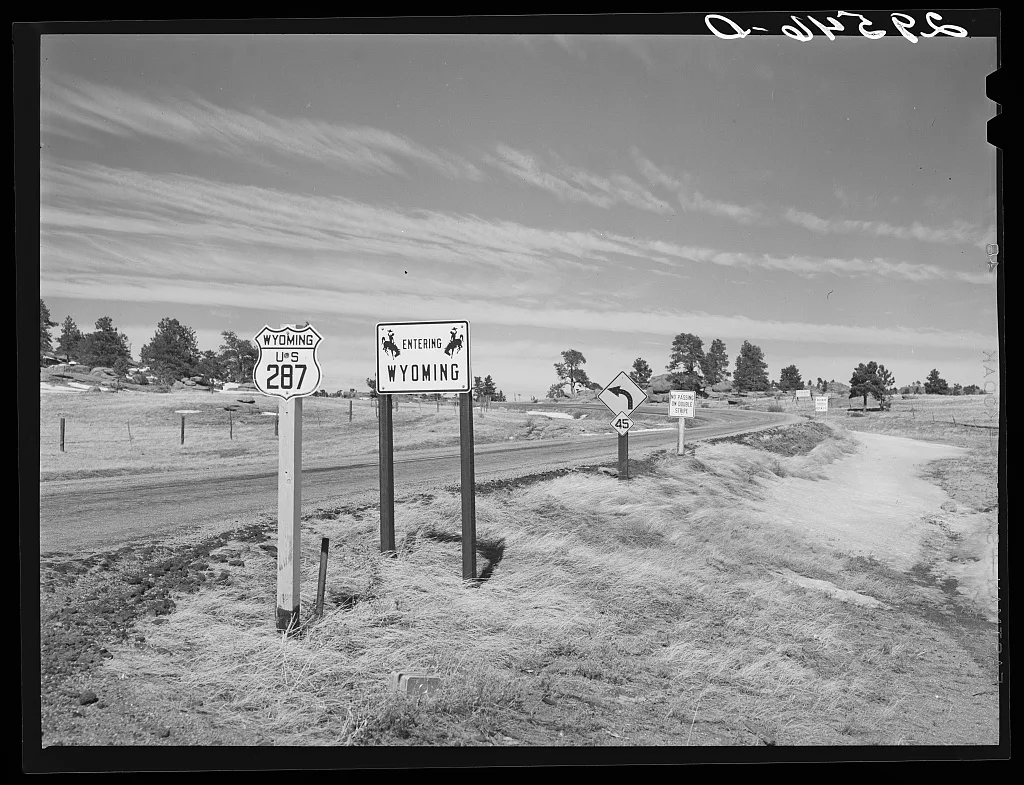Colorado--Wyoming state line, 1940
