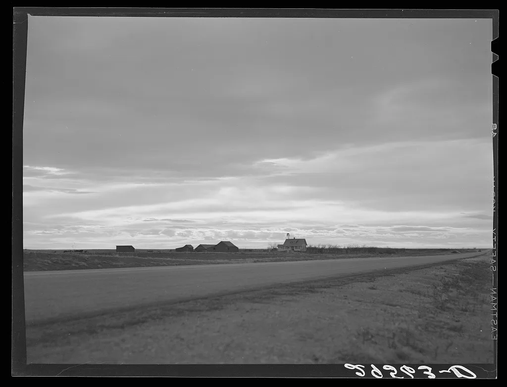 [Untitled photo, possibly related to: Sunset near Imperial, Nebraska], 1940