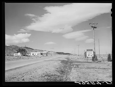 Photograph from Utah: Road leading to Salt Lake Desert, Utah
