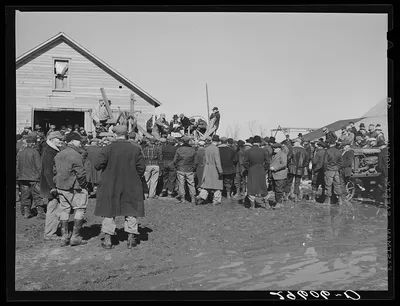 Farmers at auction. Zimmerman farm near Hastings, Nebraska, 1940