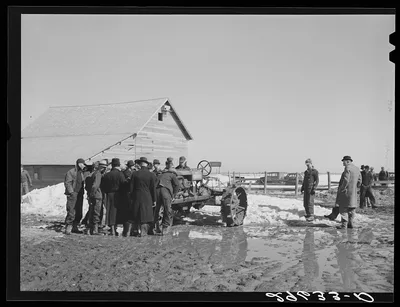 [Untitled photo, possibly related to: Farmers at Zimmerman auction…, Nebraska, 1940