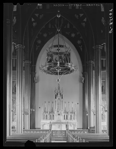 Interior. Church of Saint Mary's in the Mountains. Virginia City,…, Nevada, 1940