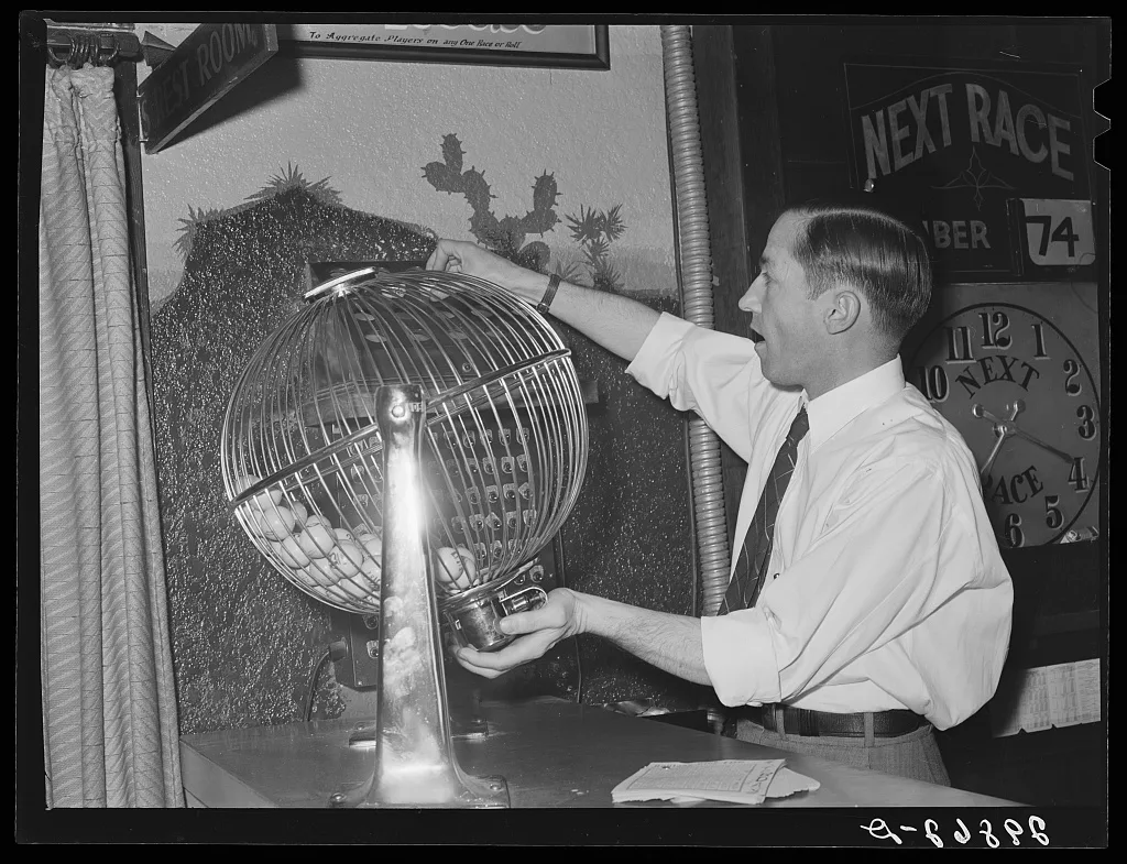 Keno game operator. Las Vegas, Nevada, 1940