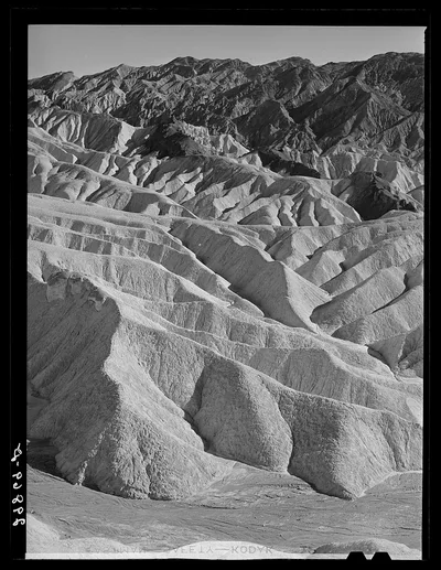 Badlands in the Panamint Range. Death Valley, California, 1940
