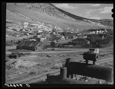 [Untitled photo, possibly related to: Ghost mining town once produced…, Nevada, 1940