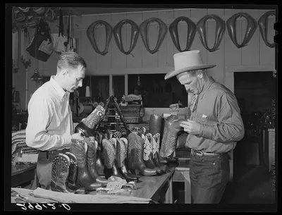 Saddle makers. Capriola Saddlery, Elko, Nevada, 1940