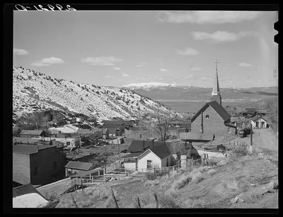 Mining town which once had a population of 8000 now has 650. Austin,…, Nevada, 1940