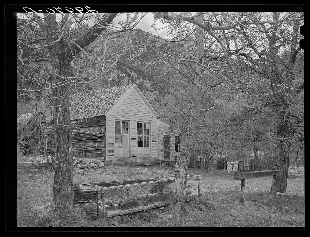 Ruins of first saloon in state. Genoa, Nevada, 1940