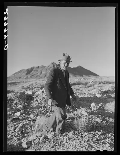 [Untitled photo, possibly related to: Rocky Mountain George, old…, Nevada, 1940