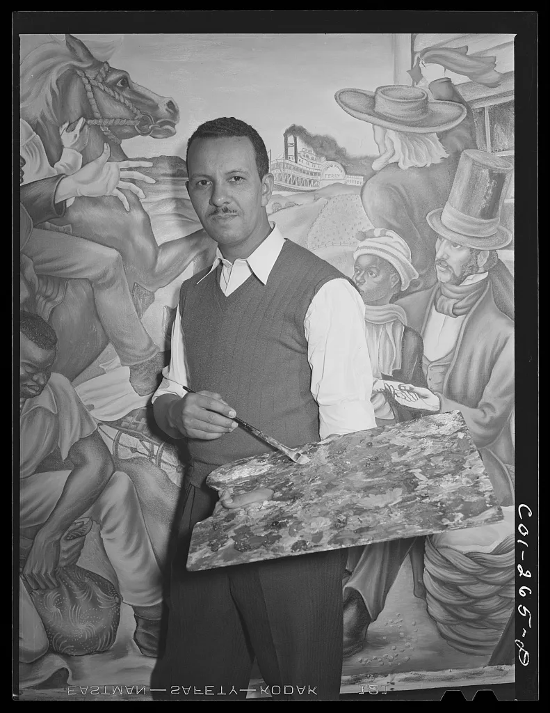 Atlanta University, Atlanta, Georgia. The painter Hale Woodruff, 1942