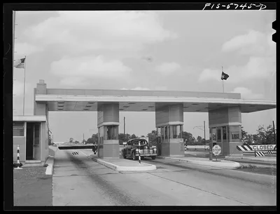 Pennsylvania Turnpike, Pennsylvania. Toll booths, 1942
