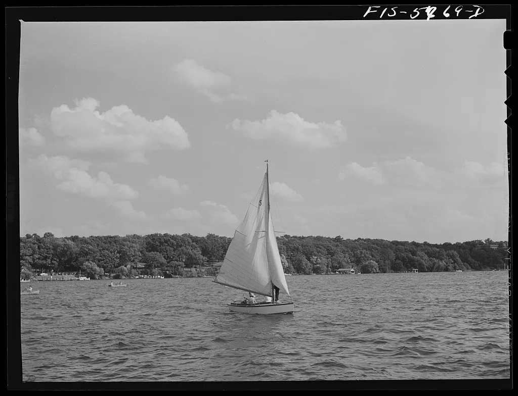 Lake Geneva, Wisconsin. Sailing, 1942